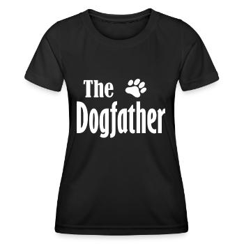 Le Dogfather Drôle de fête des pères Cadeau Chiens Papa - T-shirt sport Femme - noir - Devant - AI Model Female 172 light (172cm)