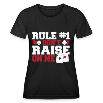 Règle #1 Ne soulevez pas sur moi Aces Spades Poker Enthus - T-shirt sport Femme - noir - Devant - AI Model Female 172 light (172cm)