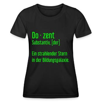 Dozent Dozenten Schule Pädagoge Unterricht - Frauen Funktions-T-Shirt - Schwarz - Vorne - AI Model Female 172 light (172cm)