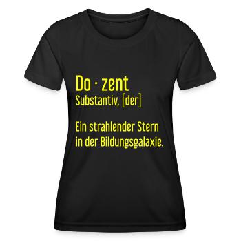 Dozent Dozenten Schule Pädagoge Unterricht - Frauen Funktions-T-Shirt - Schwarz - Vorne - AI Model Female 172 light (172cm)