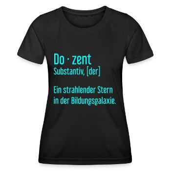 Dozent Dozenten Schule Pädagoge Unterricht - Frauen Funktions-T-Shirt - Schwarz - Vorne - AI Model Female 172 light (172cm)