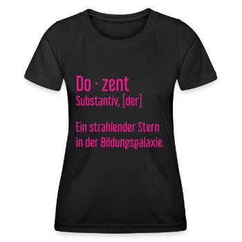 Dozent Dozenten Schule Pädagoge Unterricht - Frauen Funktions-T-Shirt - Schwarz - Vorne - AI Model Female 172 light (172cm)