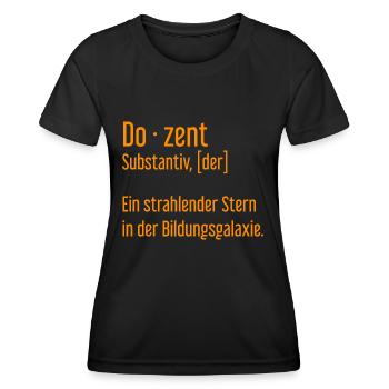 Dozent Dozenten Schule Pädagoge Unterricht - Frauen Funktions-T-Shirt - Schwarz - Vorne - AI Model Female 172 light (172cm)