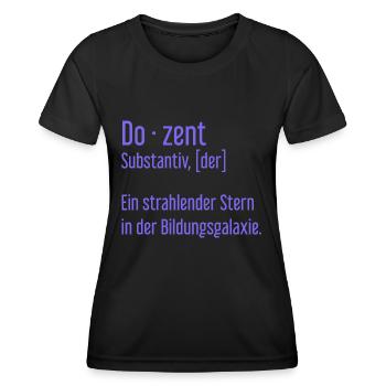 Dozent Dozenten Schule Pädagoge Unterricht - Frauen Funktions-T-Shirt - Schwarz - Vorne - AI Model Female 172 light (172cm)