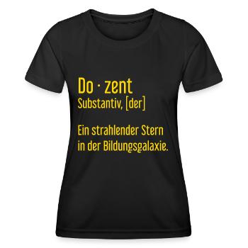 Dozent Dozenten Schule Pädagoge Unterricht - Frauen Funktions-T-Shirt - Schwarz - Vorne - AI Model Female 172 light (172cm)