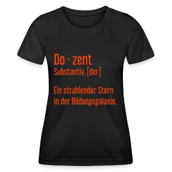 Dozent Dozenten Schule Pädagoge Unterricht - Frauen Funktions-T-Shirt - Schwarz - Vorne - AI Model Female 172 light (172cm)