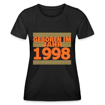 im 1998 - Frauen Funktions-T-Shirt - Schwarz - Vorne - AI Model Female 172 light (172cm)