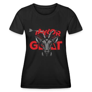 Darts Taylor Still Is The Goat - Frauen Funktions-T-Shirt - Schwarz - Vorne - AI Model Female 172 light (172cm)