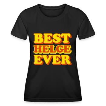 Helge Vorname Lustiges Geschenk - Frauen Funktions-T-Shirt - Schwarz - Vorne - AI Model Female 172 light (172cm)