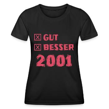 Besser 2001 - Frauen Funktions-T-Shirt - Schwarz - Vorne - AI Model Female 172 light (172cm)