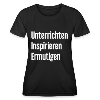 Teaching Inspiring Encouraging - Women's Functional T-Shirt - black - Front - AI Model Female 172 light (172cm)