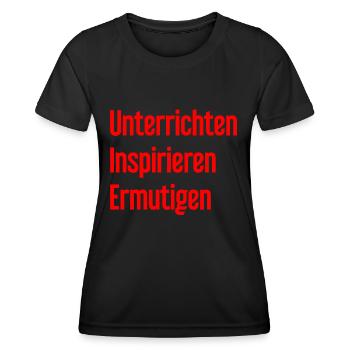 Teaching Inspiring Encouraging - Women's Functional T-Shirt - black - Front - AI Model Female 172 light (172cm)