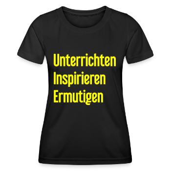 Teaching Inspiring Encouraging - Women's Functional T-Shirt - black - Front - AI Model Female 172 light (172cm)