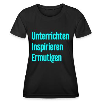 Teaching Inspiring Encouraging - Women's Functional T-Shirt - black - Front - AI Model Female 172 light (172cm)