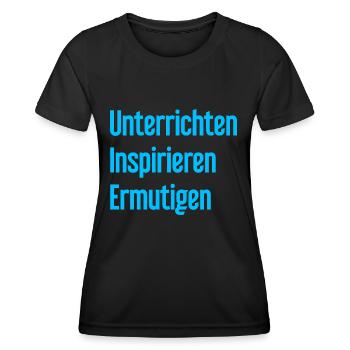 Unterrichten Inspirieren Ermutigen - Frauen Funktions-T-Shirt - Schwarz - Vorne - AI Model Female 172 light (172cm)