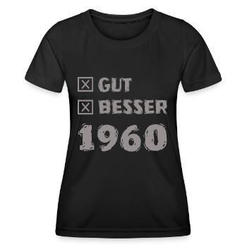 1960 - Women's Functional T-Shirt - black - Front - AI Model Female 172 light (172cm)