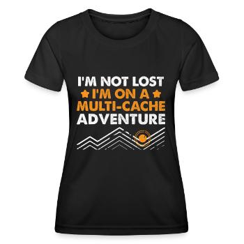 Géocaching Géocache Géocacher Funny Geocacher Sayi - T-shirt sport Femme - noir - Devant - AI Model Female 172 light (172cm)