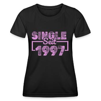 1997 - Frauen Funktions-T-Shirt - Schwarz - Vorne - AI Model Female 172 light (172cm)