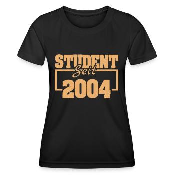 Etudiant 2004 - T-shirt sport Femme - noir - Devant - AI Model Female 172 light (172cm)