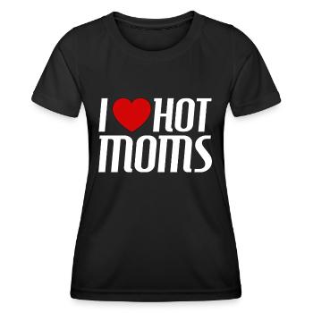 J’adore les mamans sexy - T-shirt sport Femme - noir - Devant - AI Model Female 172 light (172cm)