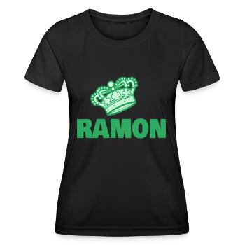 Ramon als Vorname - Frauen Funktions-T-Shirt - Schwarz - Vorne - AI Model Female 172 light (172cm)