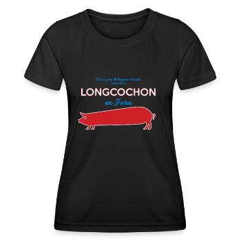 Franche Comté Longcochon Jura II - T-shirt sport Femme - noir - Devant - AI Model Female 172 light (172cm)