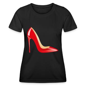 Smiley High Heels - Frauen Funktions-T-Shirt - Schwarz - Vorne - AI Model Female 172 light (172cm)
