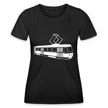Straßenbahn Geschenk - Frauen Funktions-T-Shirt - Schwarz - Vorne - AI Model Female 172 light (172cm)