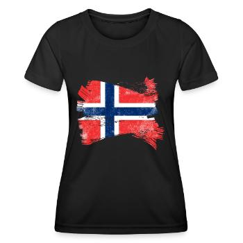 Pavillon de la Norvège - T-shirt sport Femme - noir - Devant - AI Model Female 172 light (172cm)