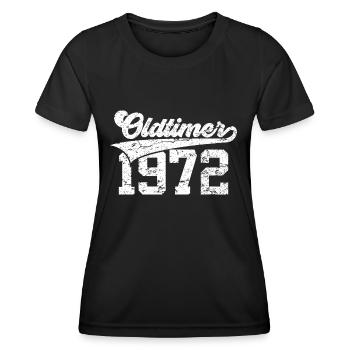 54E VOITURE DE COLLECTION ANNIVERSAIRE 1972 - T-shirt sport Femme - noir - Devant - AI Model Female 172 light (172cm)
