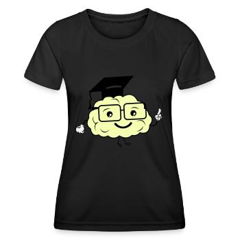 smart brain 02 - Women's Functional T-Shirt - black - Front - AI Model Female 172 light (172cm)