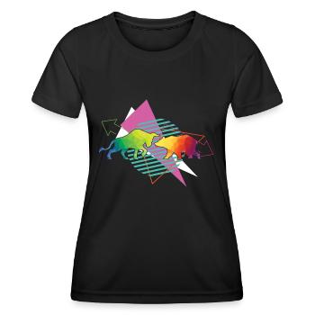 Bull and Bear Stock Exchange - Women's Functional T-Shirt - black - Front - AI Model Female 172 light (172cm)