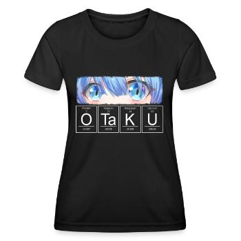 Otaku Anime Augen Chemisches Element - Frauen Funktions-T-Shirt - Schwarz - Vorne - AI Model Female 172 light (172cm)