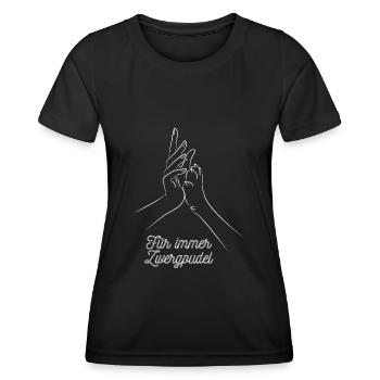 Für immer zwergpudel hund pfote geschenk idee - Frauen Funktions-T-Shirt - Schwarz - Vorne - AI Model Female 172 light (172cm)