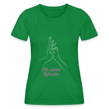 Für immer labrador hund pfote geschenk idee spruch - Frauen Funktions-T-Shirt - Kelly Green - Vorne - AI Model Female 172 dark (172cm)