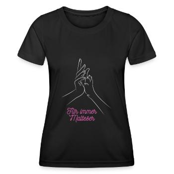 Für immer malteser hund pfote geschenk idee spruch - Frauen Funktions-T-Shirt - Schwarz - Vorne - AI Model Female 172 light (172cm)