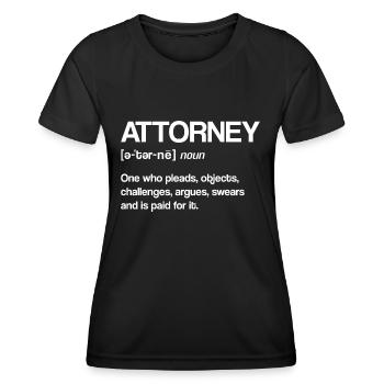 Trial Lawyer Lawyer Lawyer - Women's Functional T-Shirt - black - Front - AI Model Female 172 light (172cm)