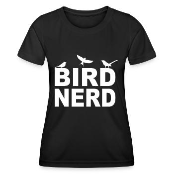 Vogel Bird Nerd lustiger Spruch - Frauen Funktions-T-Shirt - Schwarz - Vorne - AI Model Female 172 light (172cm)