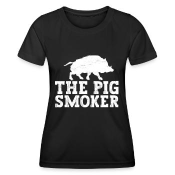 Chasse au sanglier chasseur sanglier - T-shirt sport Femme - noir - Devant - AI Model Female 172 light (172cm)