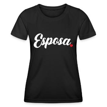 Esposa Cute Wife To Be Bride Couple Wedding Gift - Women's Functional T-Shirt - black - Front - AI Model Female 172 light (172cm)