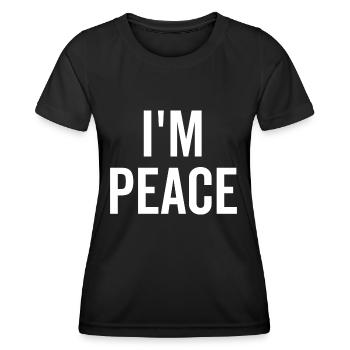 Ich bin Frieden - Frauen Funktions-T-Shirt - Schwarz - Vorne - AI Model Female 172 light (172cm)