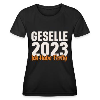 Geselle 2023 Gesellenprüfung - Frauen Funktions-T-Shirt - Schwarz - Vorne - AI Model Female 172 light (172cm)
