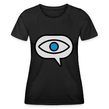 Eye Seeing Comic Speech Bubble - Women's Functional T-Shirt - black - Front - AI Model Female 172 light (172cm)