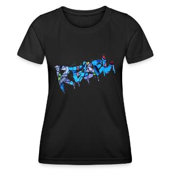 Rebel Rebels Drôle Musique Rétro Hip Hop Rocknroll - T-shirt sport Femme - noir - Devant - AI Model Female 172 light (172cm)