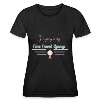 Zeitreise - Frauen Funktions-T-Shirt - Schwarz - Vorne - AI Model Female 172 light (172cm)