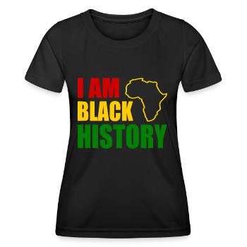 I am black history - Frauen Funktions-T-Shirt - Schwarz - Vorne - AI Model Female 172 light (172cm)