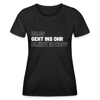 30.06 - Frauen Funktions-T-Shirt - Schwarz - Vorne - AI Model Female 172 light (172cm)