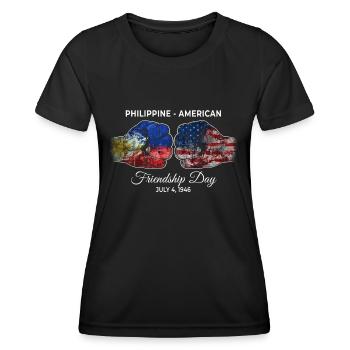 Philippinisch-amerikanischer Freundschaftstag - Frauen Funktions-T-Shirt - Schwarz - Vorne - AI Model Female 172 light (172cm)