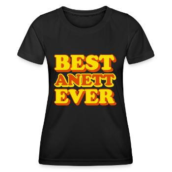 Anett Prénom Drôle de cadeau - T-shirt sport Femme - noir - Devant - AI Model Female 172 light (172cm)