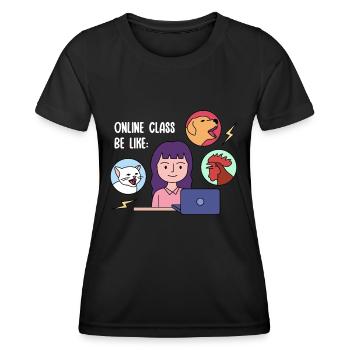 Conception de cours en ligne pour les jeunes fiers Pinoys - T-shirt sport Femme - noir - Devant - AI Model Female 172 light (172cm)